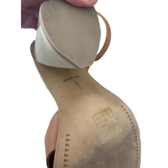 Dolce Vita Womens Caramel Ankle Strap Block Heel Sandals Size 8 - Picture 3 of 8